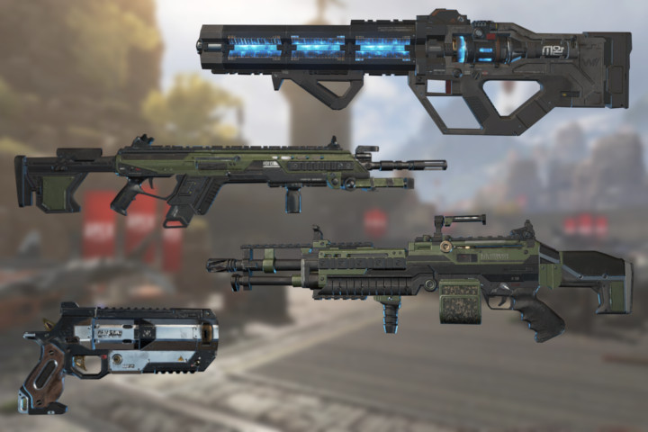 A selection of guns from Apex Legends that have received Buffs or Nerfs in this new patch