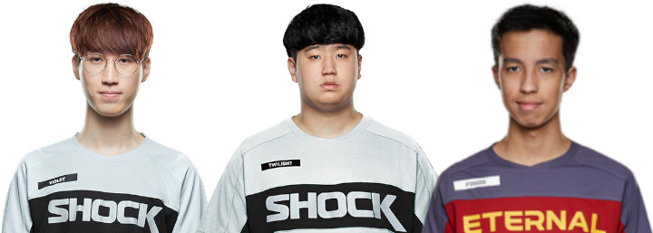 Pictured from left to right. Park 'Viol2t' Min-ki, Lee 'Twilight' Joo-seok and Brice 'FDGod' Monscavoir