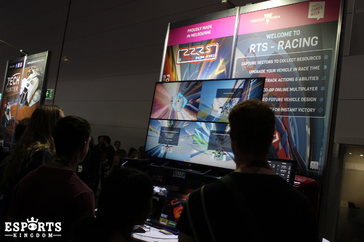 Photo of the floor at PAX Australia with 4-player split-screen